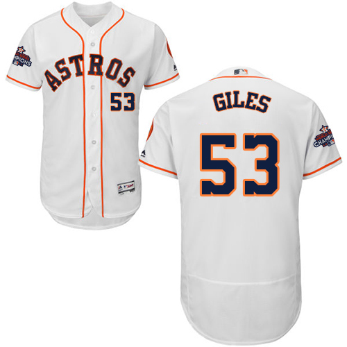 Astros #53 Ken Giles White Flexbase Authentic Collection World Series Champions Stitched MLB Jersey - Click Image to Close